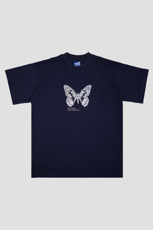 Butterfly Navy Silver